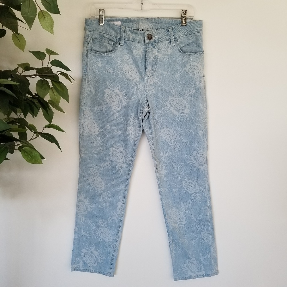 Kut From The Kloth Reese Ankle Skinny Floral Jeans